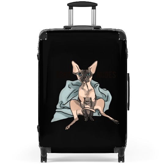 Point Seal Sphynx Cat - Send Nudes - Funny Quote - Suitcases