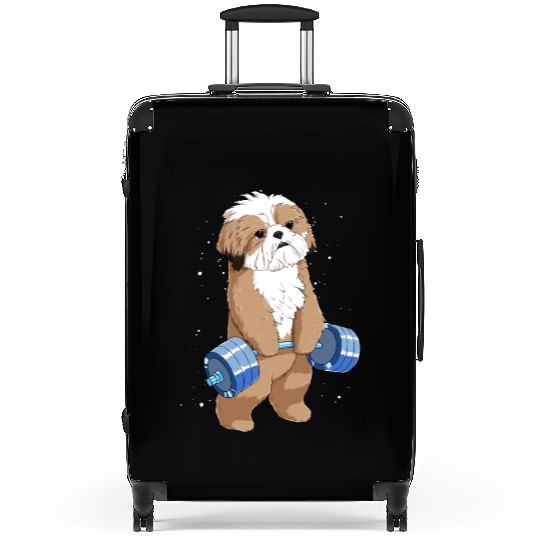 Funny Weight Lifting Fitness Gym Shih Tzu Dog Suitcases