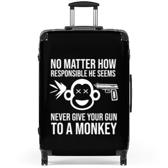 Funny Firearm Slogan Design for Gun Collectors Suitcases