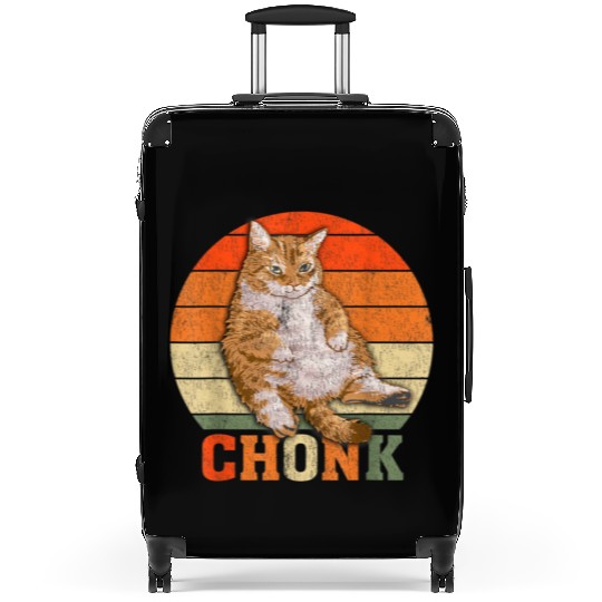 Funny Overweight Chubby Chonk Cat Meme Memes Suitcases