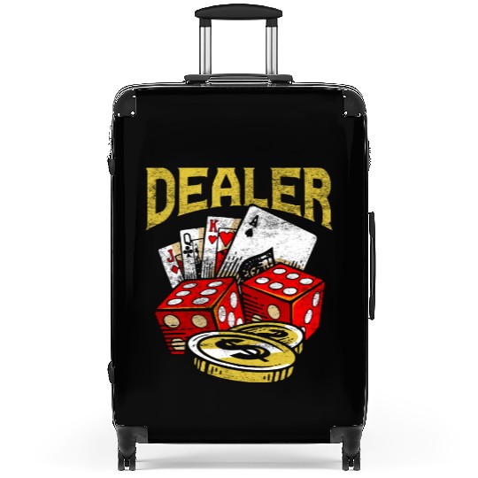 Casino Gambling Dealer Texas Holdem Poker Suitcases