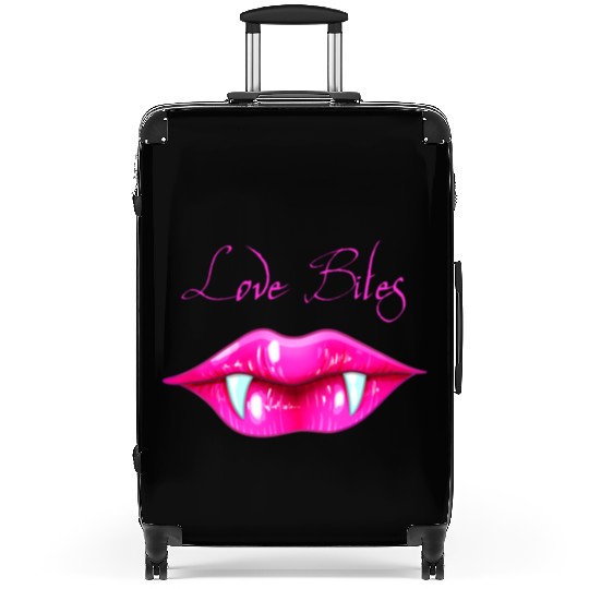 Pastel Goth Love Bites Vampire Lips Valentine Suitcases