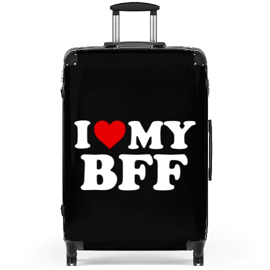 I Love My BFF Best Friend Forever - Red Heart Suitcases