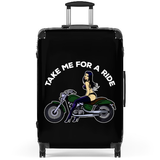 Rider Statement Biker Motorcyclist Motorbike Suitcases