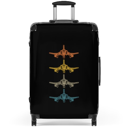 Retro F-4 Phantom Fighter Jet Vintage F4 Airplane Suitcases