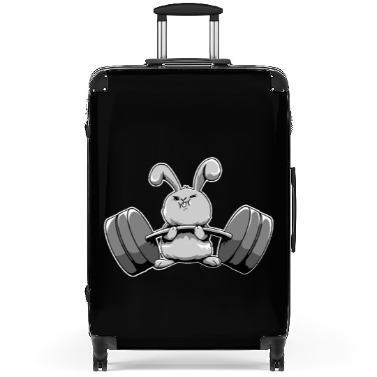 Funny Rabbit Bunny Weight Lifting Gym Workout Suitcases
