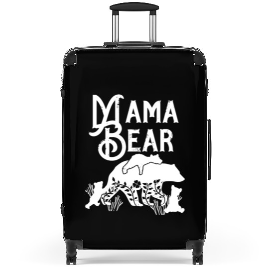 Mama Bear Mom Bear 3 cubs Momma Bear Momlife Suitcases