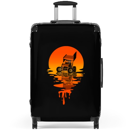 Vintage Retro Style Sprint Car Racing Suitcases