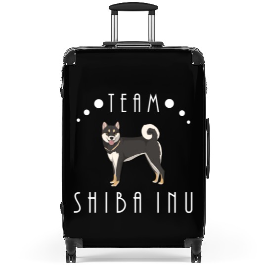 Team Shiba Inu - Black and Tan Suitcases