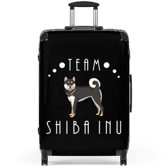 Team Shiba Inu - Black and Tan Suitcases
