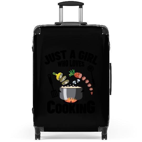 Just A Girl Who Loves Cooking Suitcases