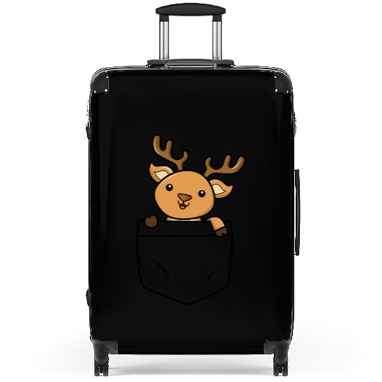 deer, Pocket, reindeer, Suitcases pocket, kids, cute