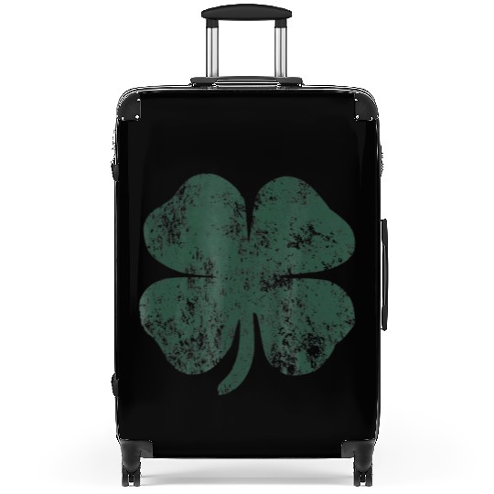 Distressed Shamrock Suitcases St Patricks Day Green