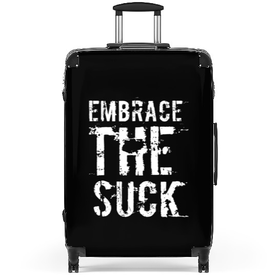 Embrace The Suck, White Suitcases
