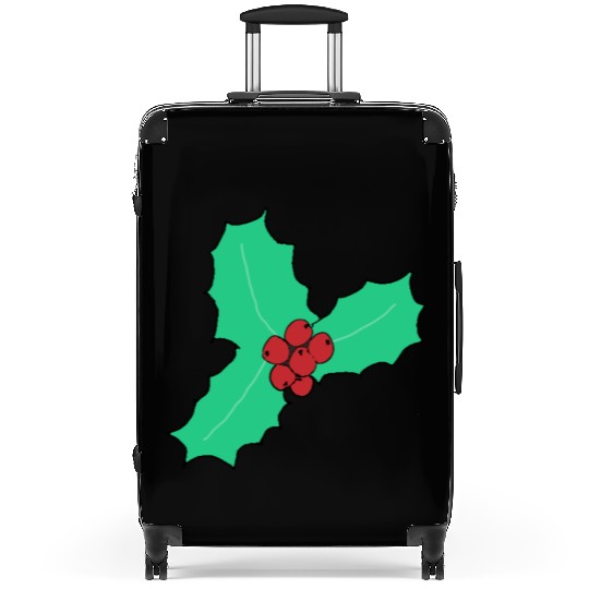 christmas holly red and green gift idea Suitcases