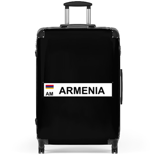 Realistic Armenia License Plate Sticker Suitcases
