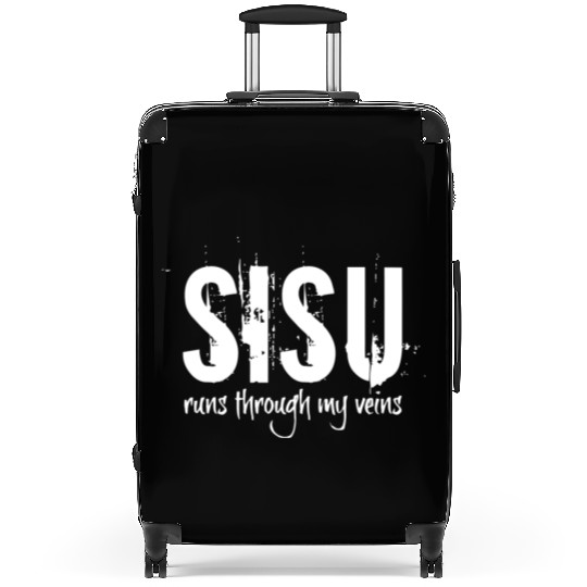Sisu Runs Through My Veins Finland Finnish Novelty Suitcases