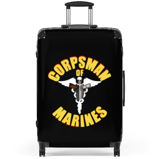 Us Navy Corpsman 8404 Fmf Veteran Front & Back Des Suitcases