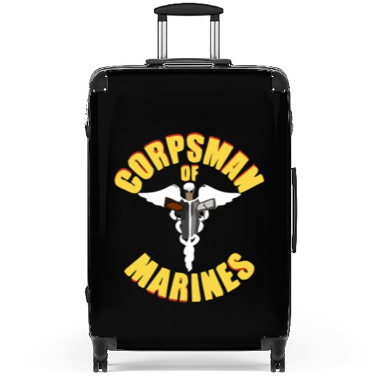 Us Navy Corpsman 8404 Fmf Veteran Front & Back Des Suitcases