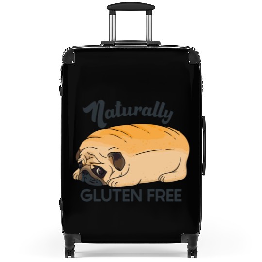 GLUTEN FREE CUTE PUG BREAD Suitcases