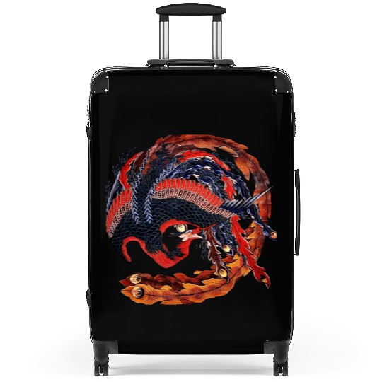 Phoenix that glares in all directions by Hokusai Suitcases