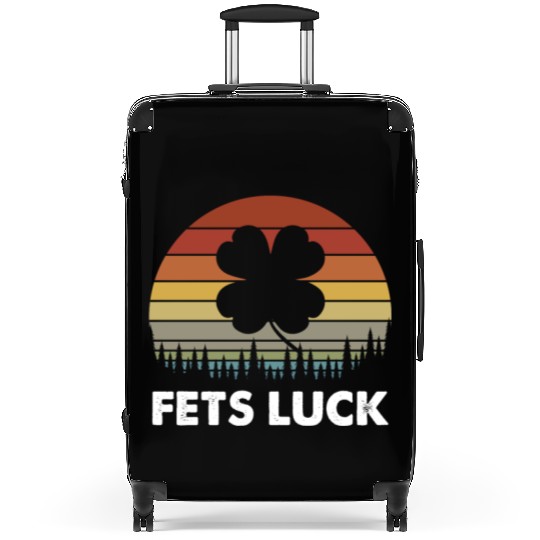 Fets Luck Retro Clover Leaf St. Patricks Day Gifts Suitcases