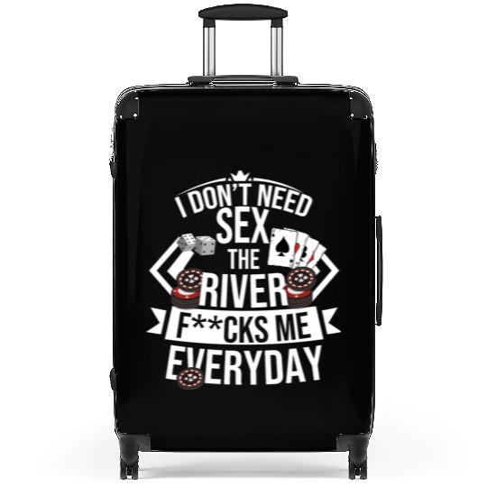 Poker Cards Funny River Bluff Fold Poker Player Suitcases