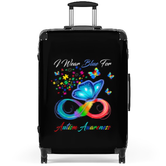 Autism Awareness I Wear Blue For Autism Awareness Suitcases