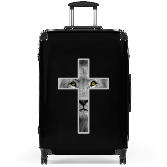 Christian Cross with Jesus the Lion of Judah Suitcases