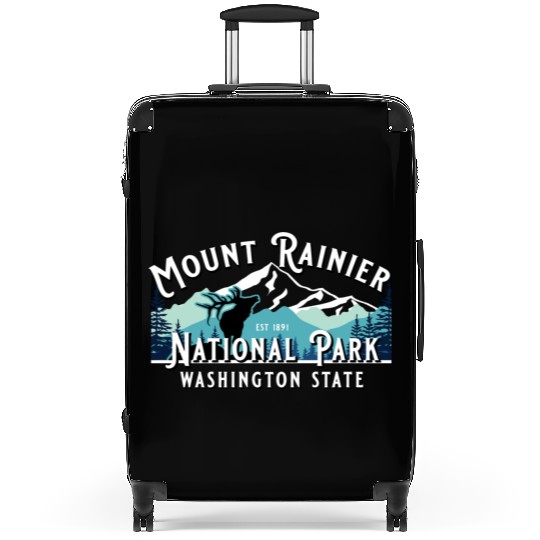 Vintage Mount Rainier National Park Washington Sou Suitcases