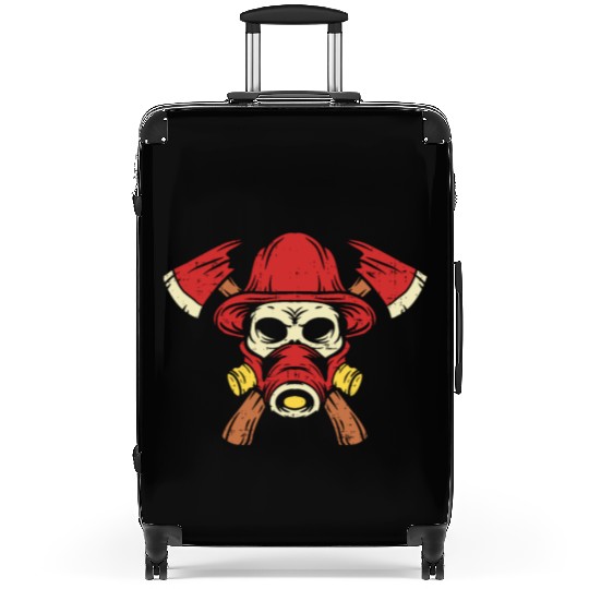 Jobs fireman head and axe Suitcases