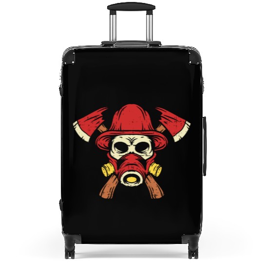 Jobs fireman head and axe Suitcases