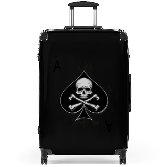 Skull Ace of Spades Playing Card Poker Gift Idea Suitcases