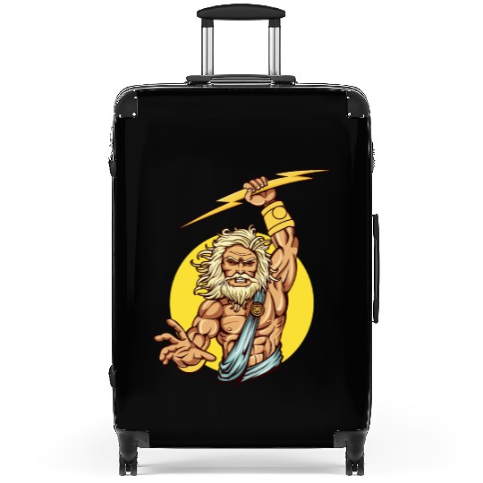 Comic - God Zeus Lightning - bright Suitcases