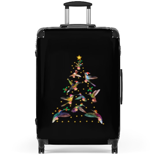 Watercolor Hummingbird Christmas ree for Bird Suitcases