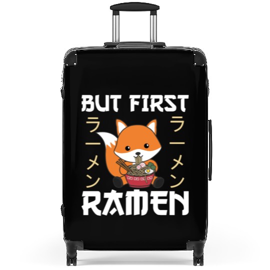 Fox Powered By Ramen Cute Kawaii Foxes Suitcases