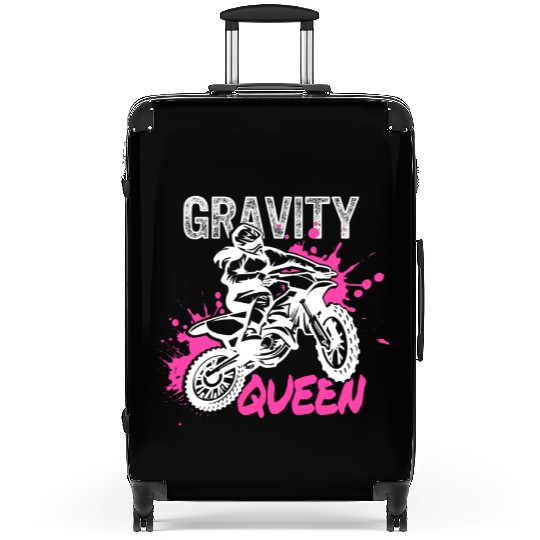 Gravity Queen, Dirt Bike Rider, Womens Suitcases,