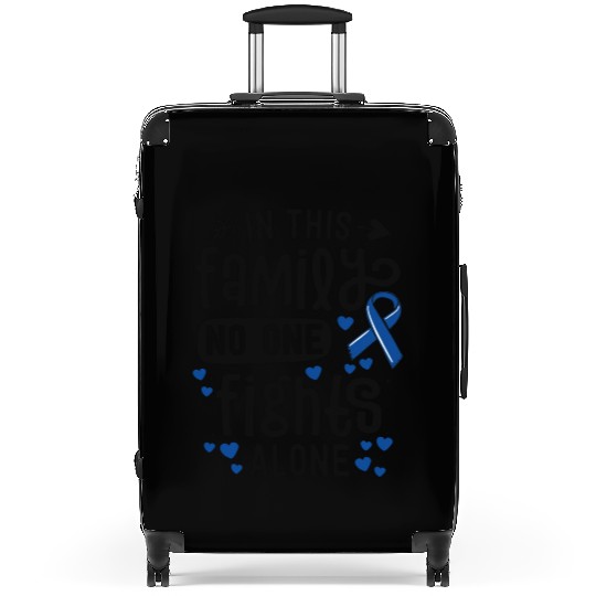 In This Family No One Fights Alone Colon Cancer Suitcases