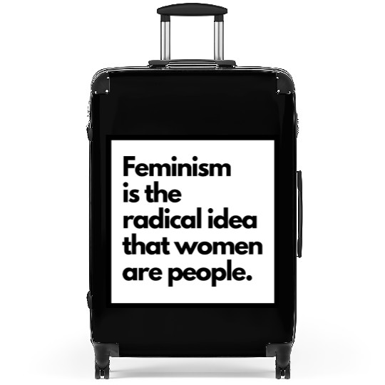 Feminism solid back sticker Suitcases
