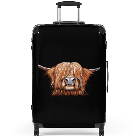 Highland Cow Print Animal Print ' Charmer ' Suitcases