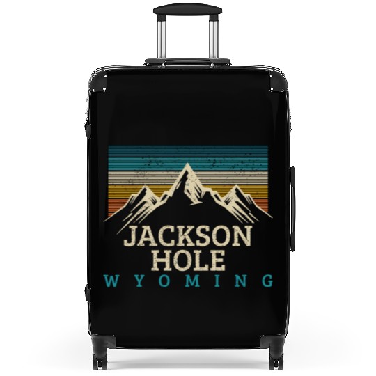 Jackson Hole Wyoming Vintage Mountains Nature Souv Suitcases