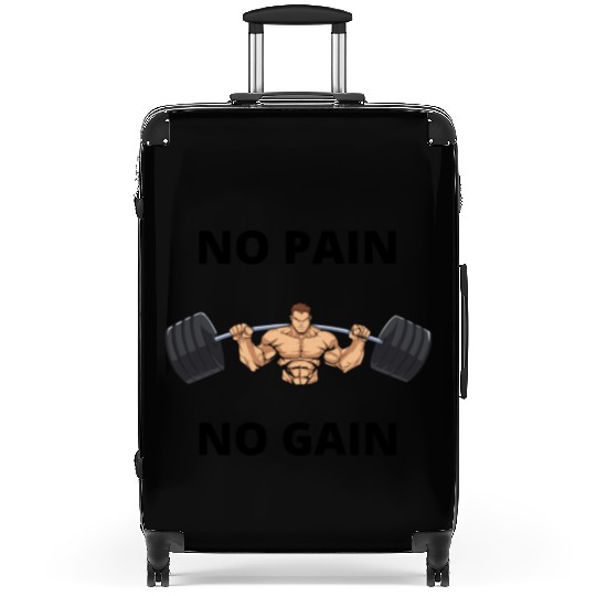 No Pain No Gain - funny gym Suitcases
