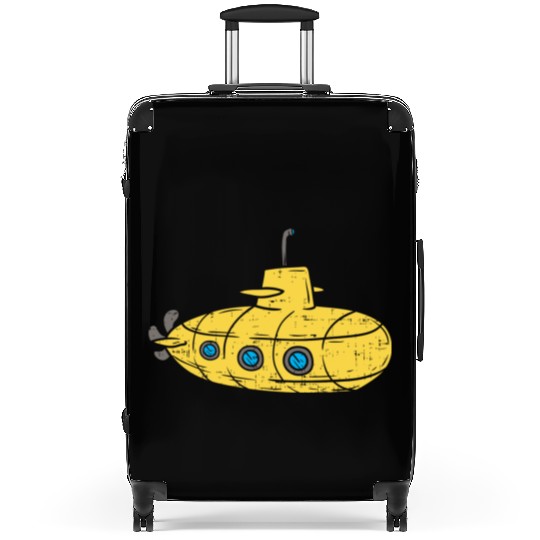Us Navy Yellow Cartoon Submarine Cute Submariner B Suitcases