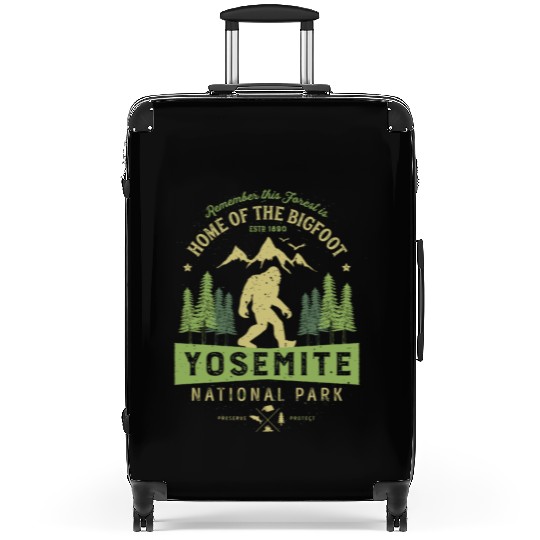 Yosemite National Park California Bigfoot Vintage Suitcases