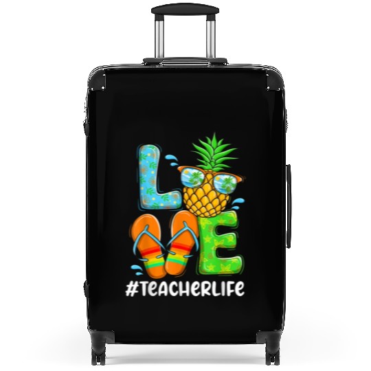 Summer Love Teacher life Love Pineapple Suitcases