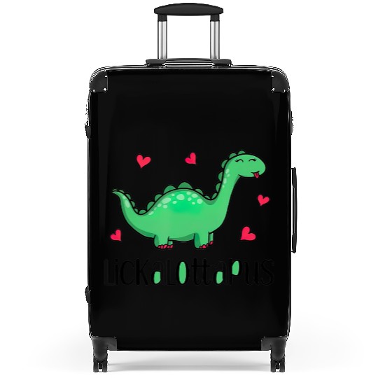 Lickalottapus Dinosaur With Hearts Funny Lesbian Suitcases