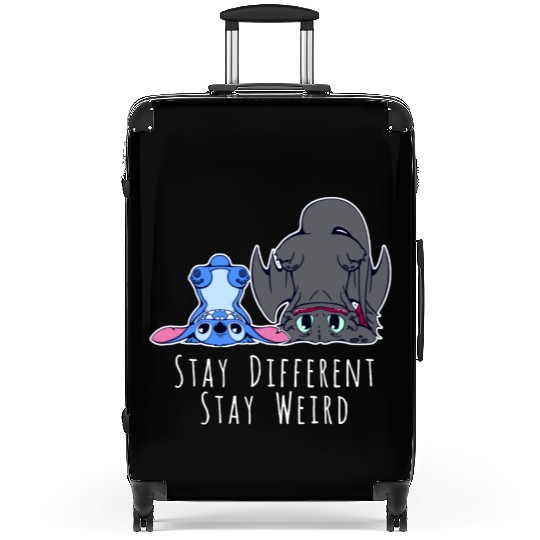 Stay Different Stay Weird Toothless And Stitch Suitcases