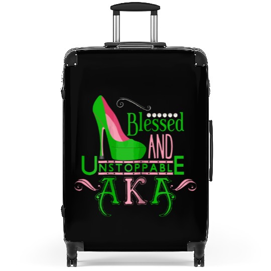 Womens AKA inspired Blessed AKA AKA sorority Alpha Suitcases