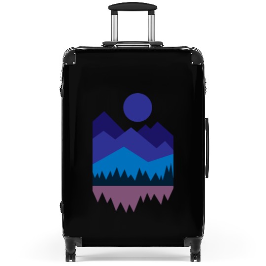 Moon travel adventure camping hiking gift Suitcases