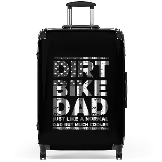 DIRT BIKE DAD Bike Motocross Enduro US Flag Suitcases